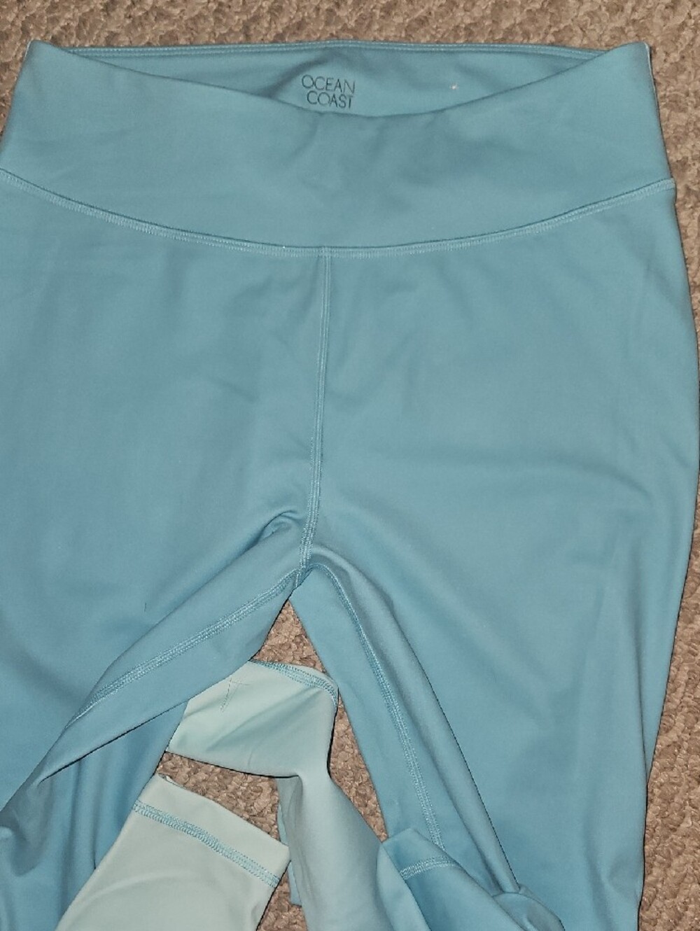 Ocean Coast Light Blue Active Leggings - Size M - Picture 2 of 5